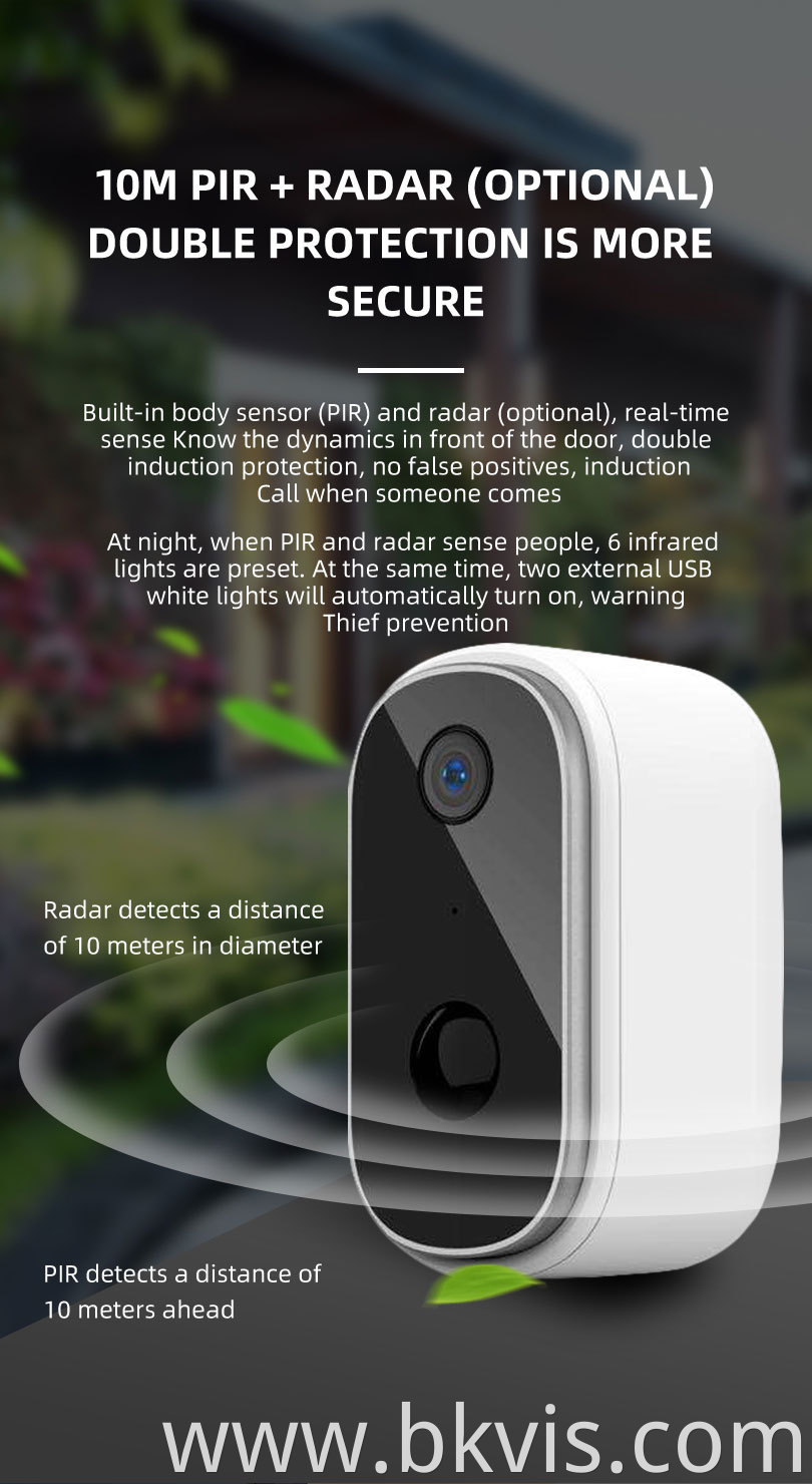 Motion Detection Solar Battery Power Rechargeable Camera 